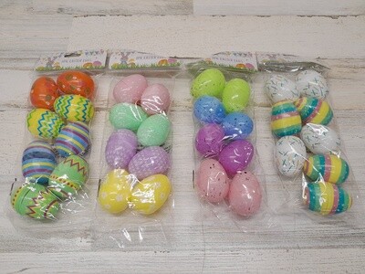 8PC PRINTED EASTER EGG ASSORTED