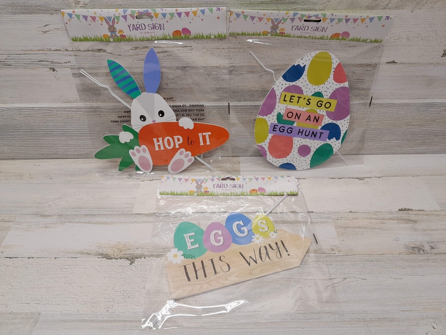 22" EASTER YARD SIGN ASSORTED