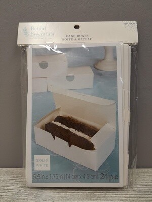 24pc 5.5&quot;x1.75&quot;x2.75&quot; Cake Boxes White