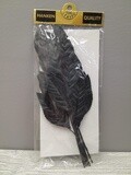 6pc 7.5&quot; Satin Rose Leaf Spray Black