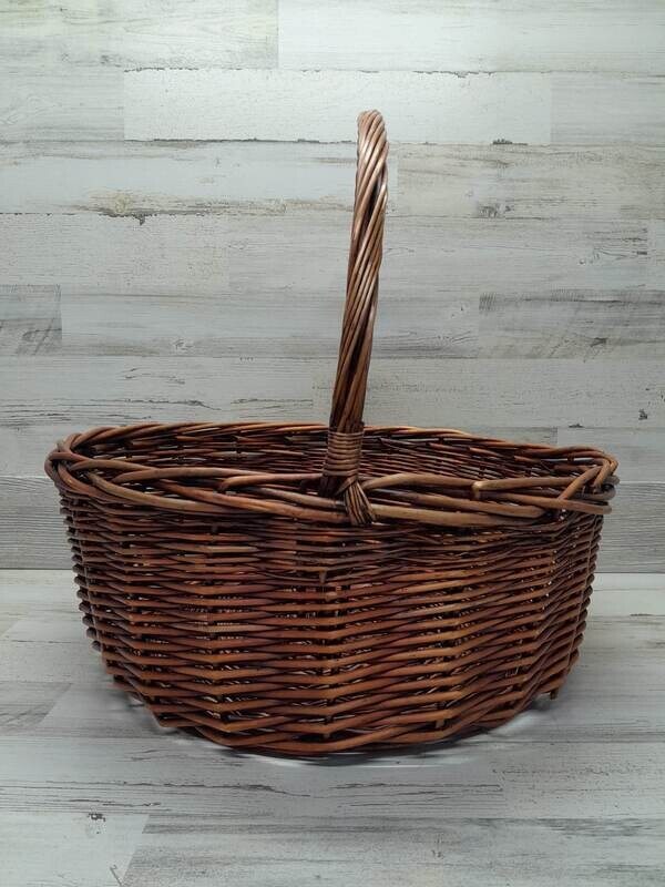 Single Handle Round Basket Dark Brown 8596 (XL)