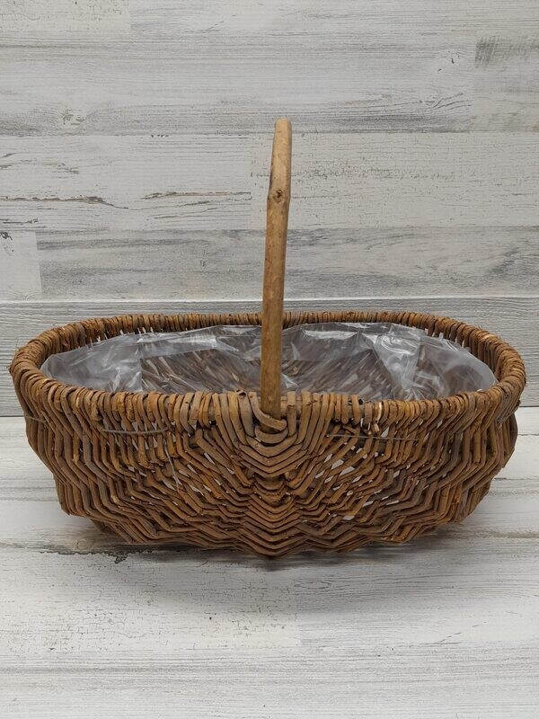 Single Handle Oval Basket With Liner 19798 (LG)