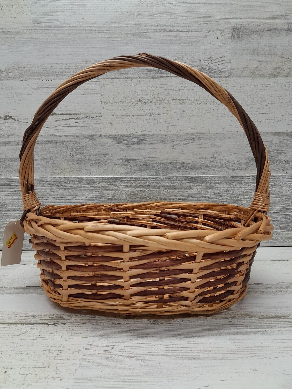 Single Handle Oval Basket  Natural (SM)