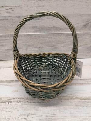 Single Handle Oval Basket Green (SM)