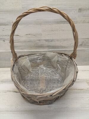 Single Handle Oval Basket With Liner 4148 (#3) Single Handle Oval Basket With Liner 4148 (#3)
