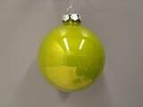 80mm Glass Ornament Lime