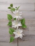 32&quot; Clematis Spray X3 White