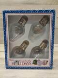 4pc 3.82&quot; Glass Bulb Ornaments