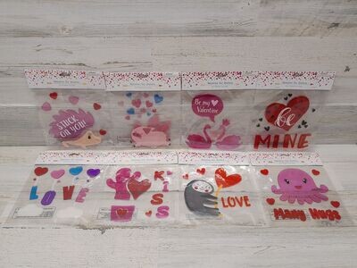 Valentine Gel Stickers Assorted