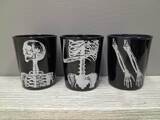 Glass Skeleton Tea Light Holder Assorted