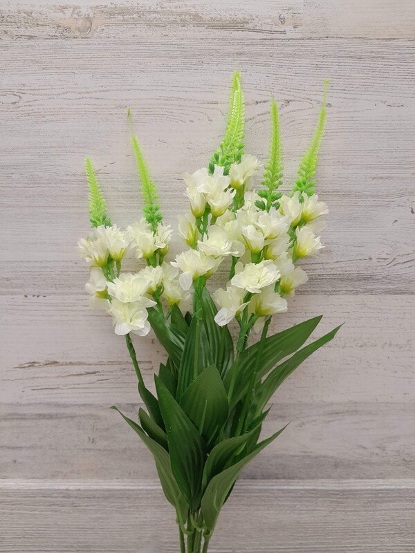 20&quot; Spike Flower Bush x7 Cream