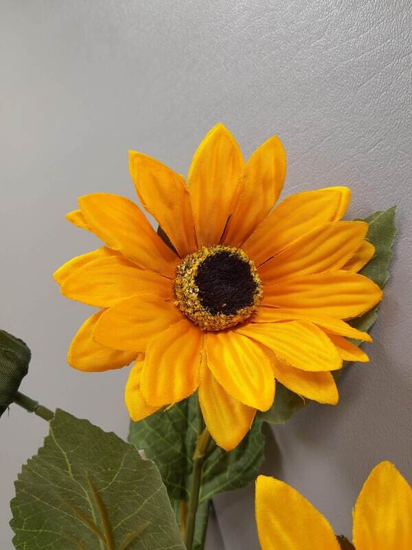 25&quot; Sunflower Stem x3 Yellow