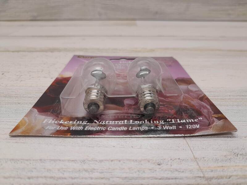 2pc 3 Watt 120 Volt Flickering Flame Electric Lamp Bulbs