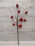 24&quot; Jingle Bell Twig Spray Red