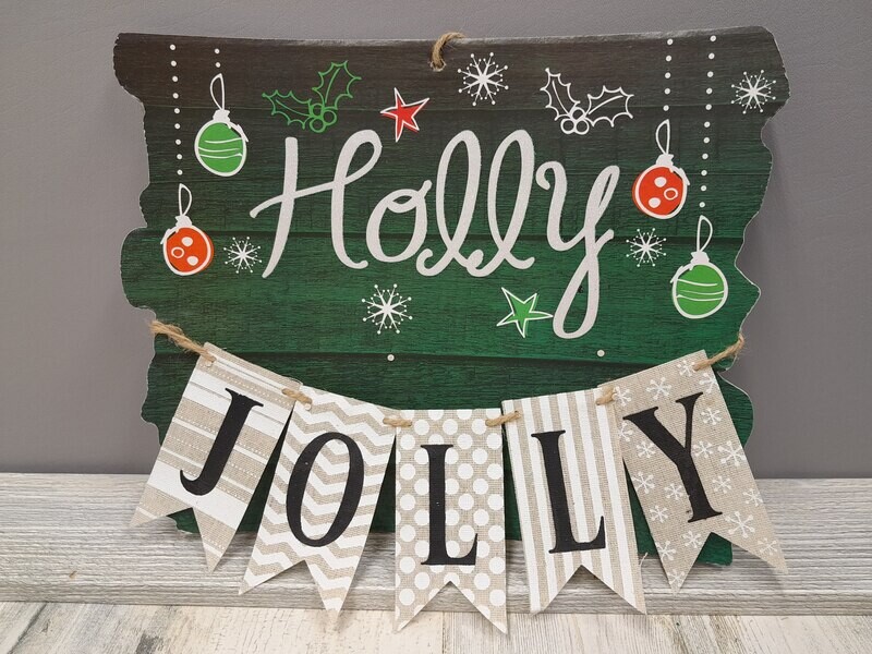 12&quot;x9.5&quot; Hanging Christmas Sign Assorted