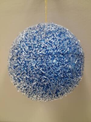 120mm Beaded Ball Ornament Royal