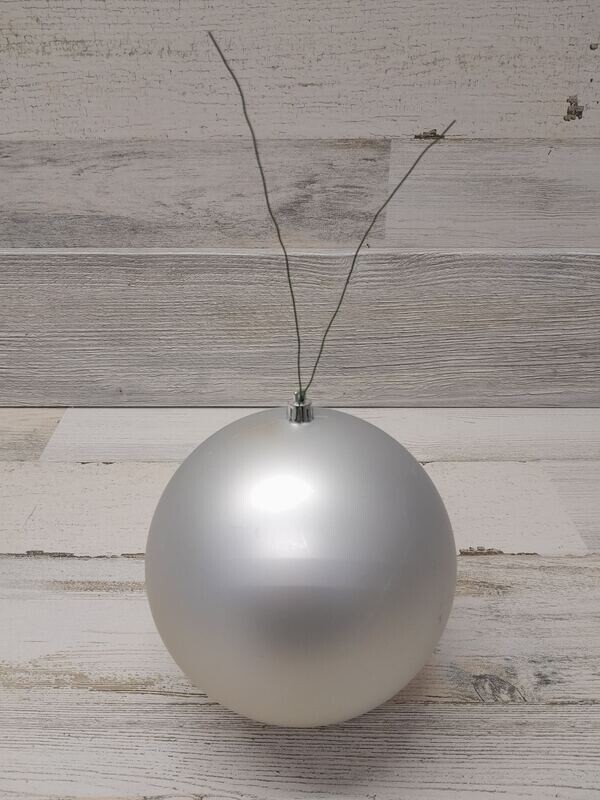 6&quot; UV Protected Ornament Matte Silver