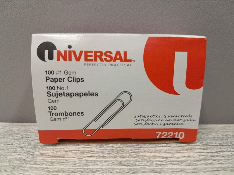 100pc  #1 Paper Clips Silver