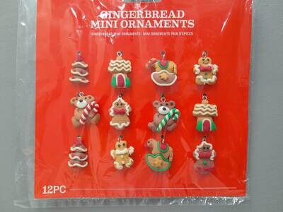 12pc Mini Gingerbread Ornament