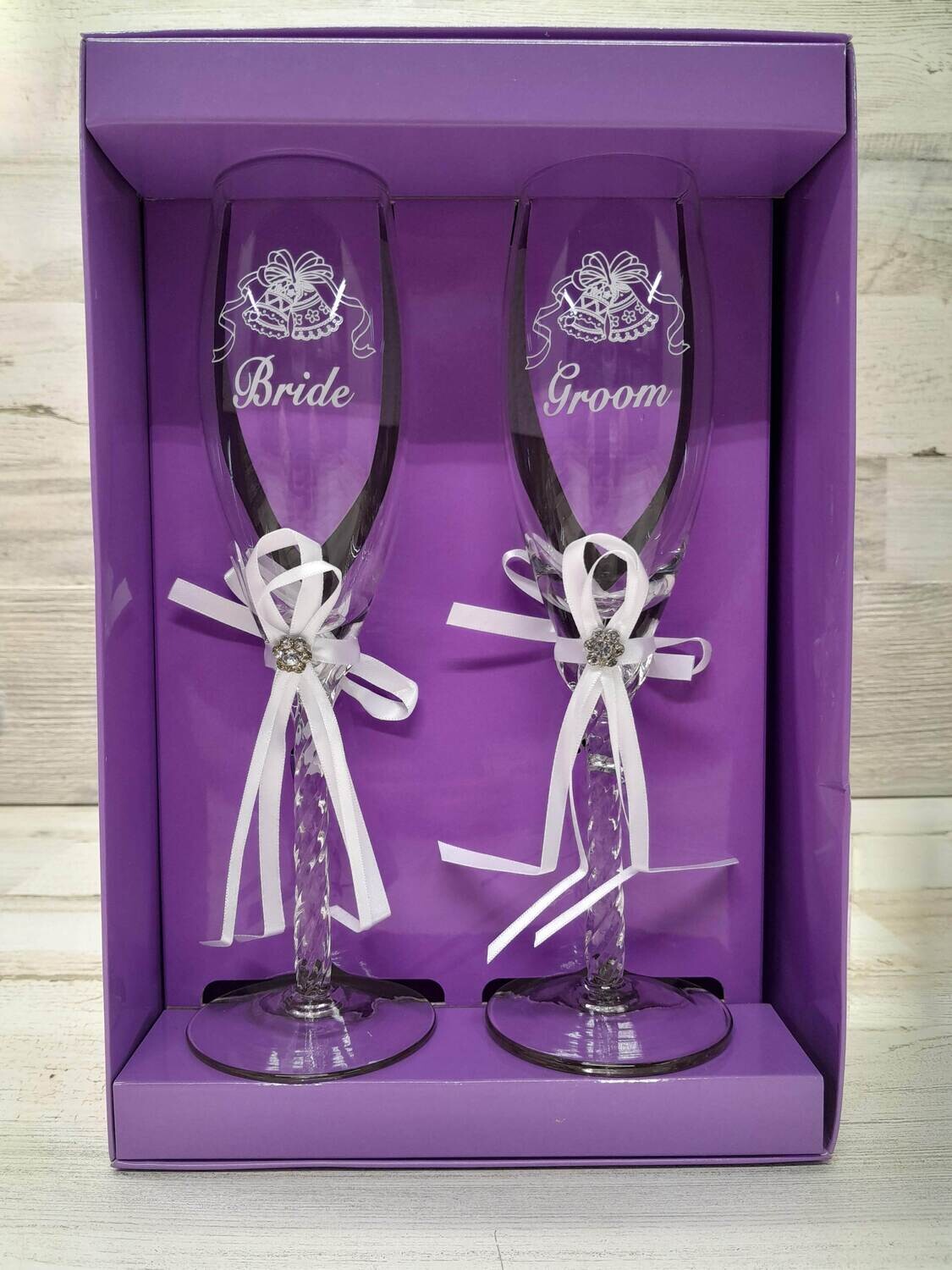 Champagne Flute Set White