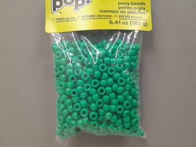 6.41oz Pony Beads Green