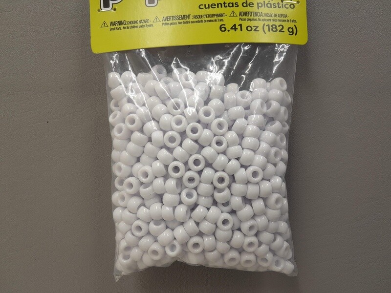 6.41oz Pony Beads White