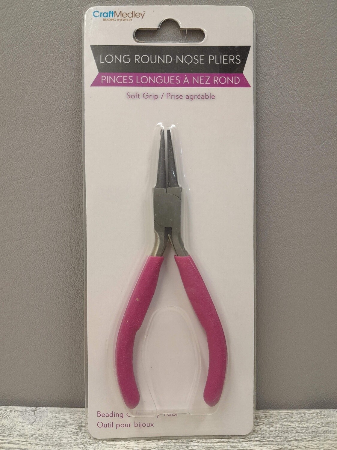 Long Round Nose Pliers w/Soft grip