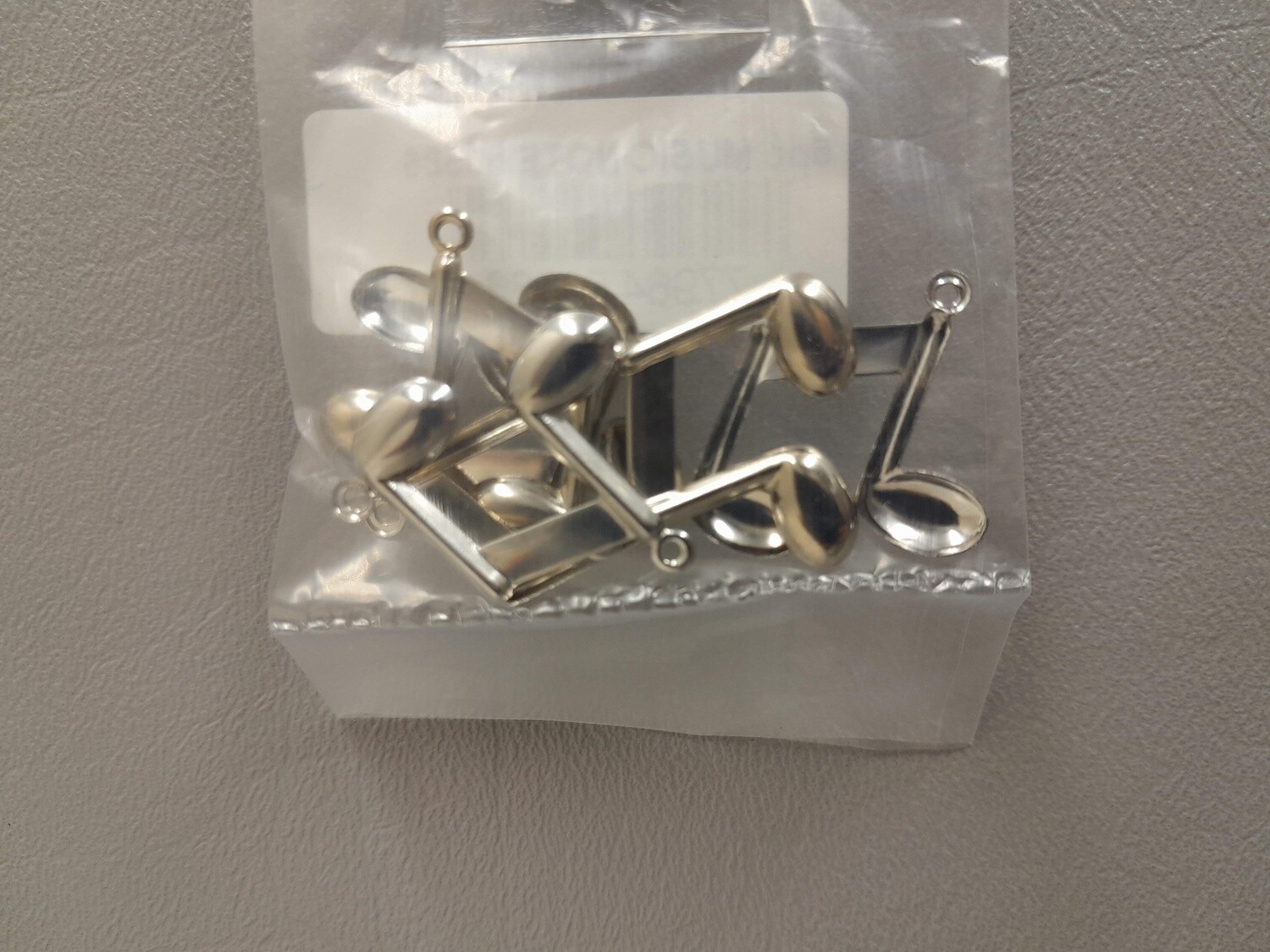 6pc Music Notes Charms Silver