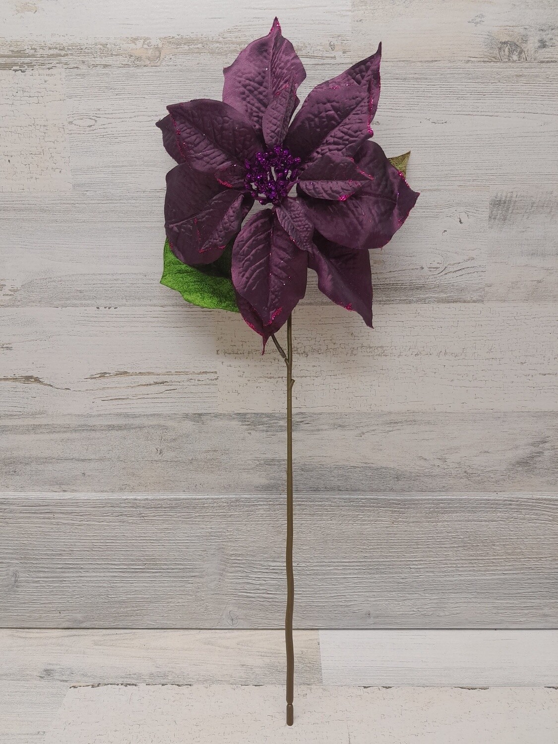 29&quot; Velvet Poinsettia Spray Purple