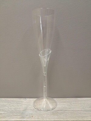 9&quot; Plastic Champagne Flute Clear