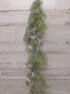 60&quot; Cedar Snow Garland