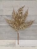 12&quot; Glitter Fern Spray Gold