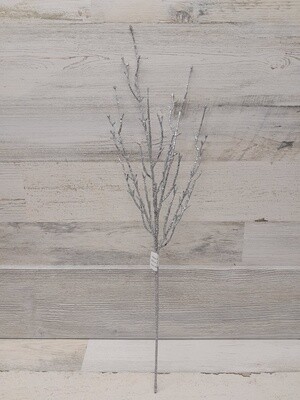 22&quot; Glitter Twig Bundle Silver