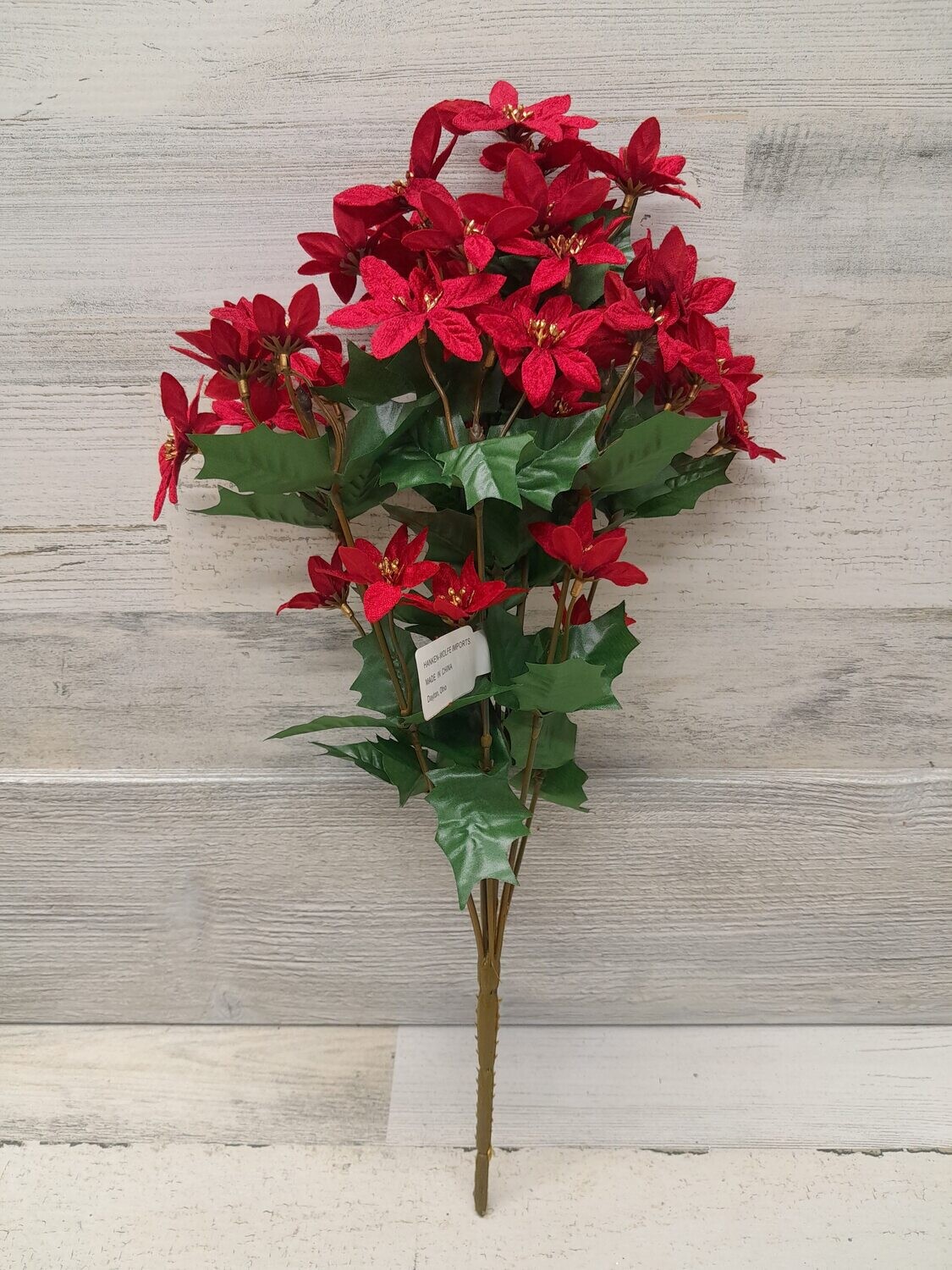 18&quot; Mini Poinsettia Bush x10  Red