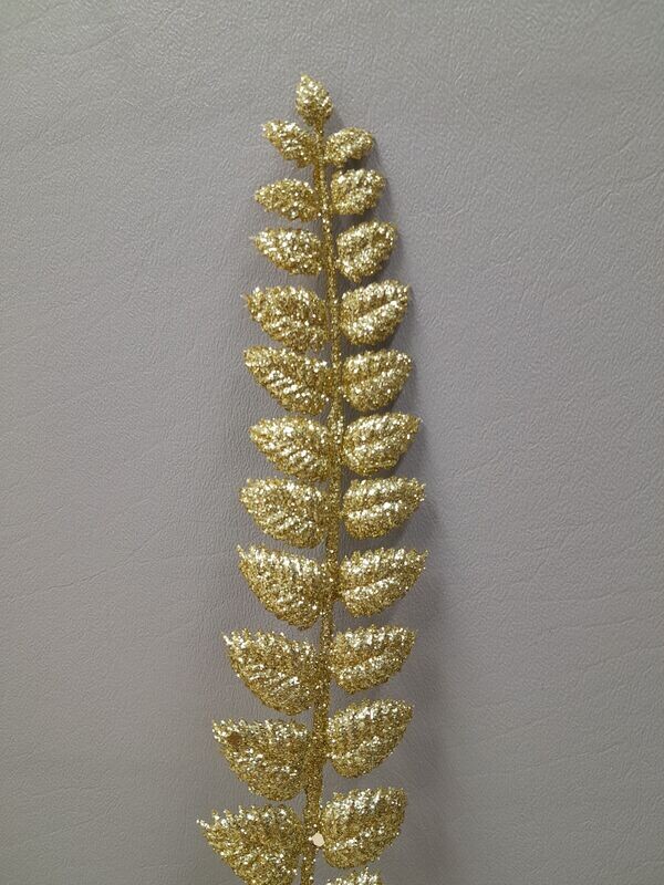 37&quot; Glitter Fern Spray Gold