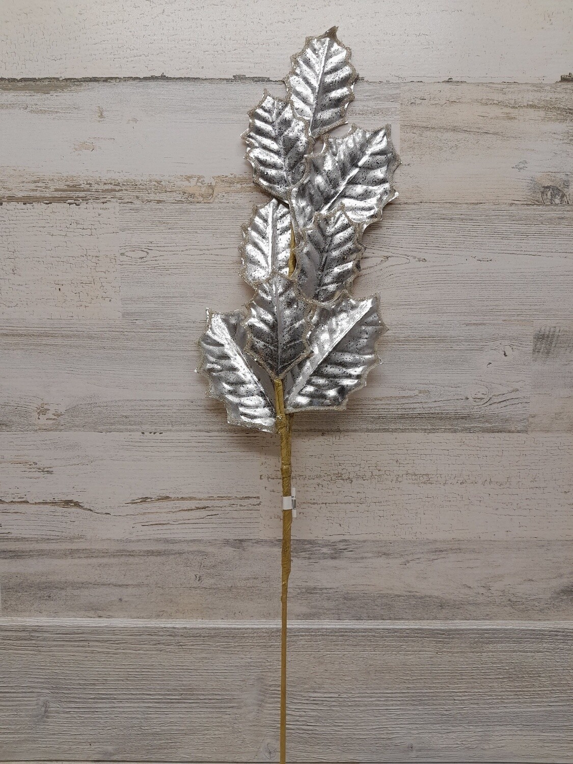 28&quot; Metallic Holly Leaf x3 Platinum