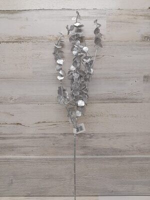 25.5&quot; Metallic Eucalyptus Spray Silver