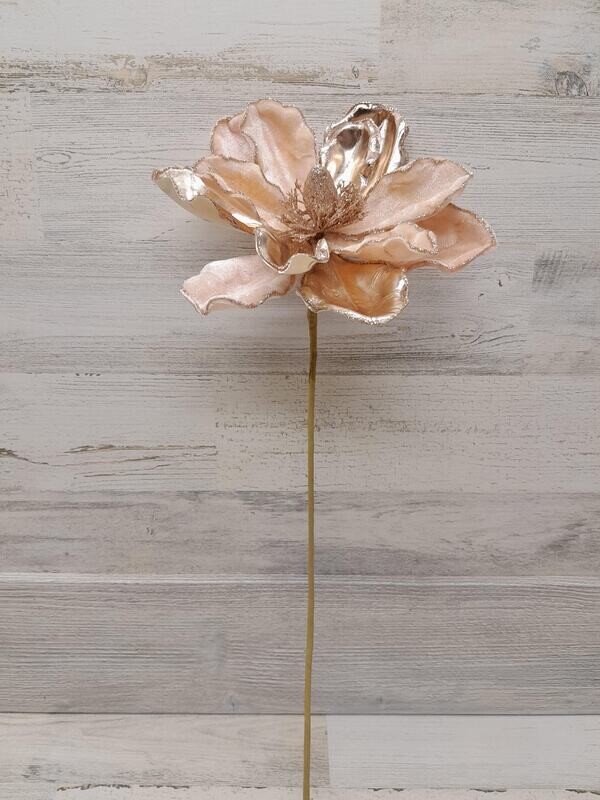 20&quot; Magnolia Bloom Pick w/9&quot; Head Rose Gold