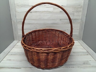 Single Handle Oval Basket Dark Brown 7596 (XL)