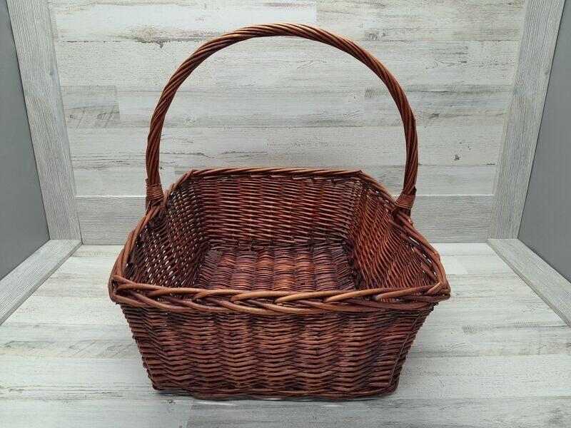 Single Handle Rectangle Basket Dark Brown 4596 (LG)