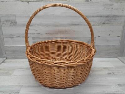 Single Handle Round Basket Natural  (MD)