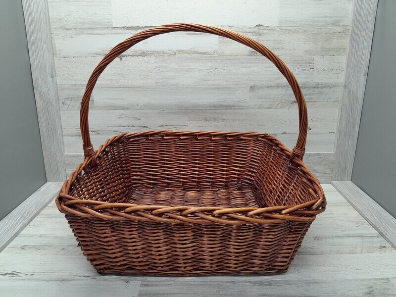 Single Handle Square Basket Dark Brown 5596 (XL)