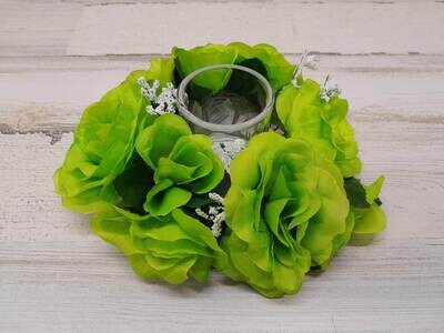 4&quot; Rose Candle Ring  Lime