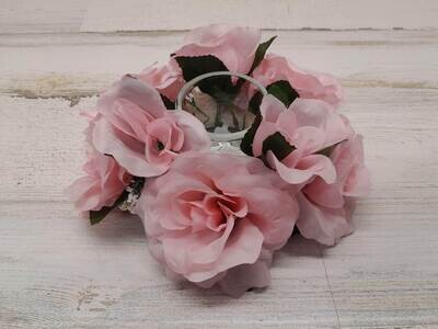 4&quot; Rose Candle Ring  Pink