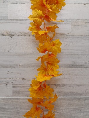 6&#39; Maple Leaf Garland Orange/Yellow