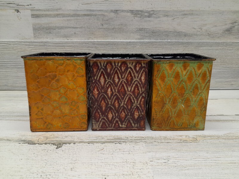 5&quot;x4&quot; Tin Planter Assorted