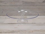 9.75&quot; Plastic Cake Stand Clear