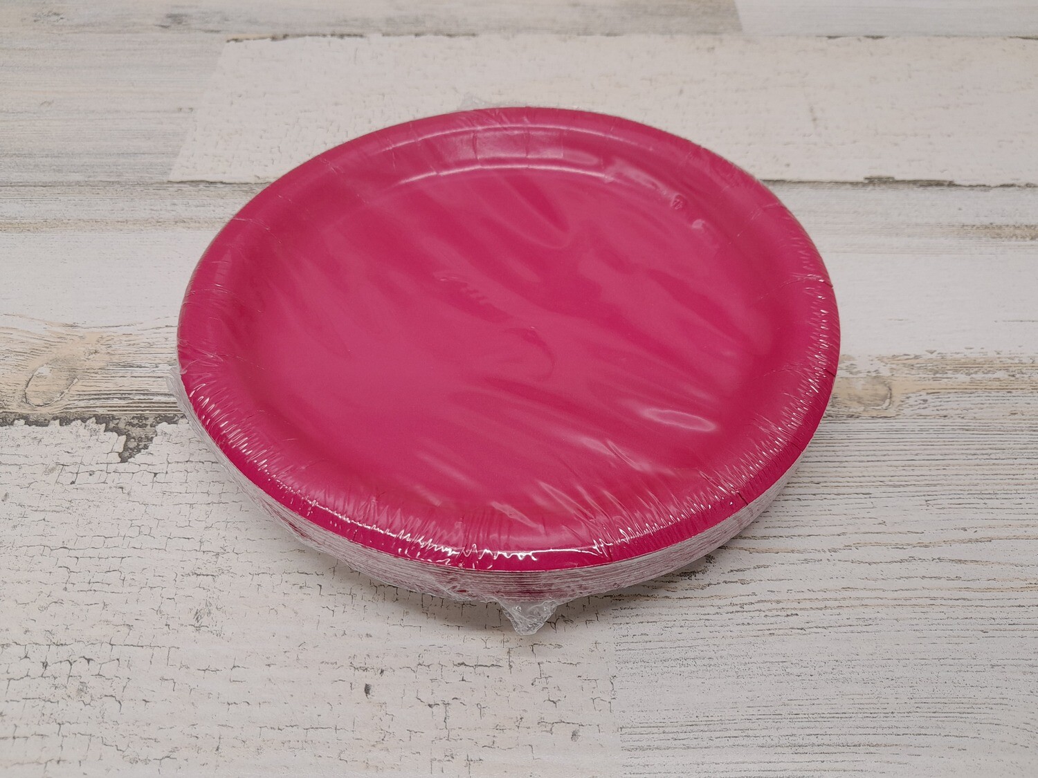 *24pc 7&quot; Paper Plate Hot Pink