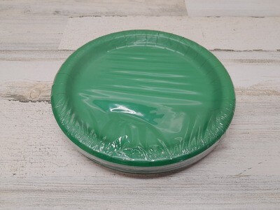 24pc 9&quot; Paper Plate Emerald