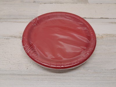 24pc 9&quot; Paper Plate Red